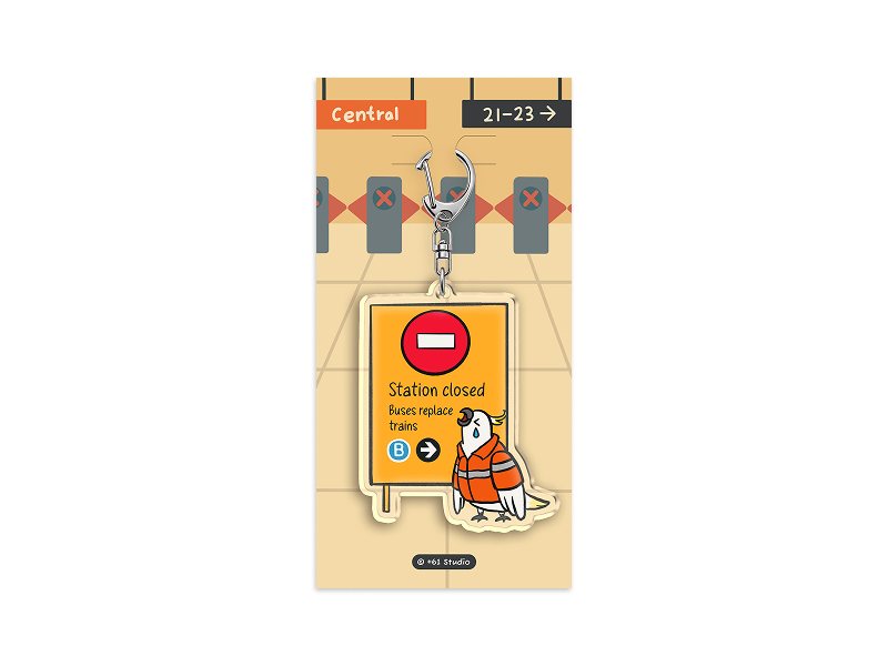 Keychain | Train - Station Closed
