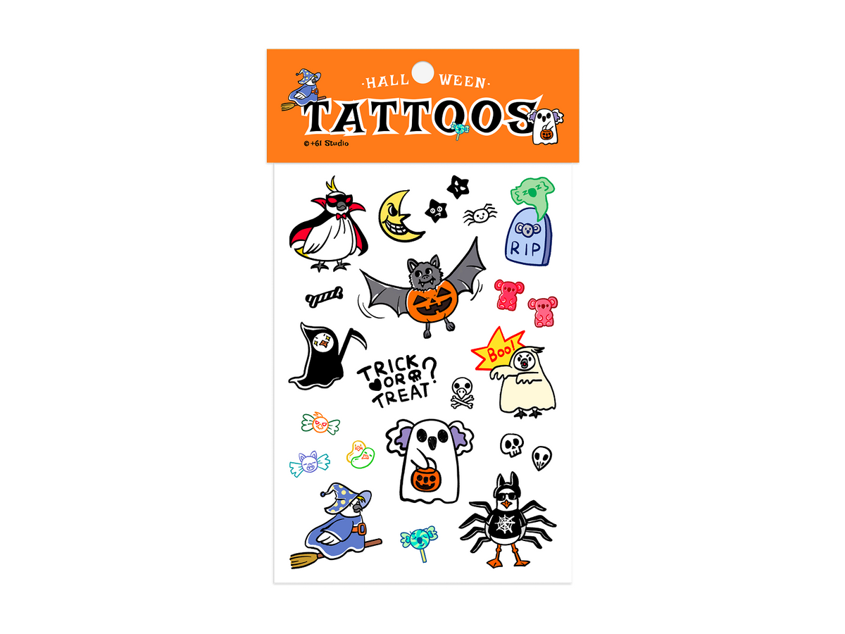 Halloween Aussie Animals Temporary Tattoos | +61 Studio